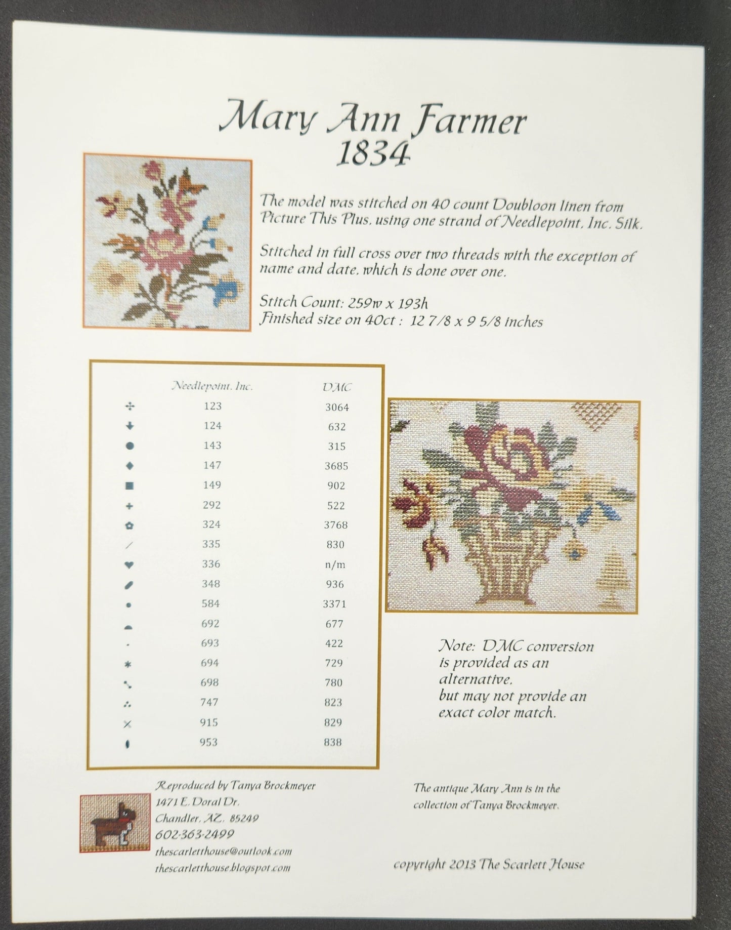 Mary Ann Farmer 1834