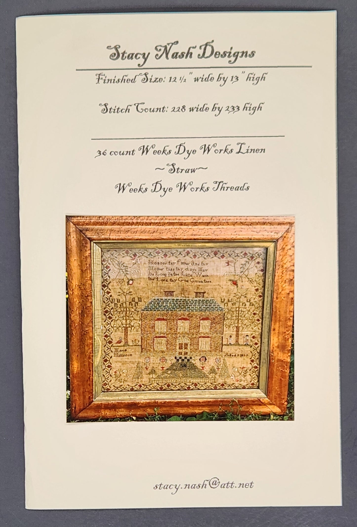Maria Higginson 1837 Sampler