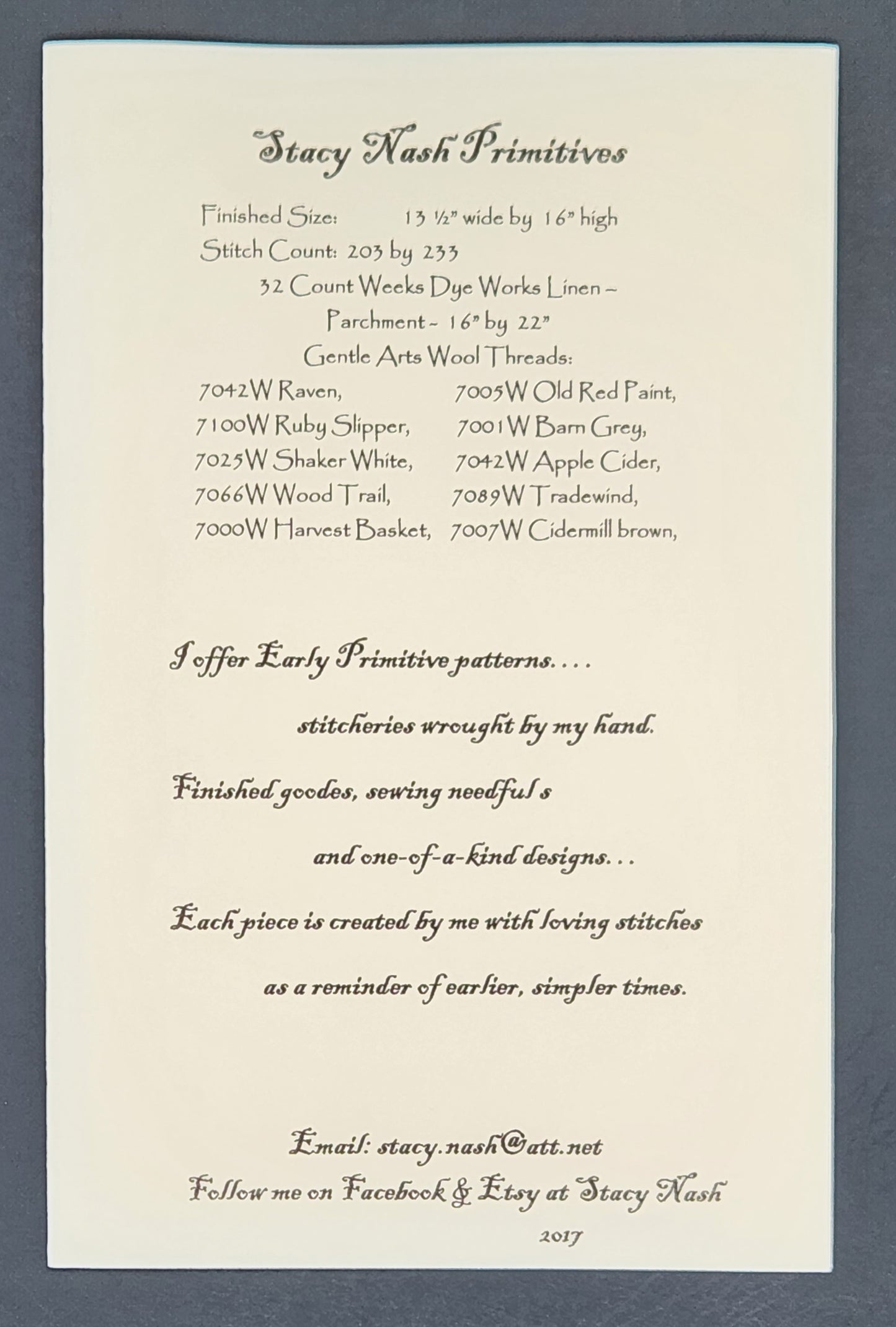 Ann Congreve Sampler