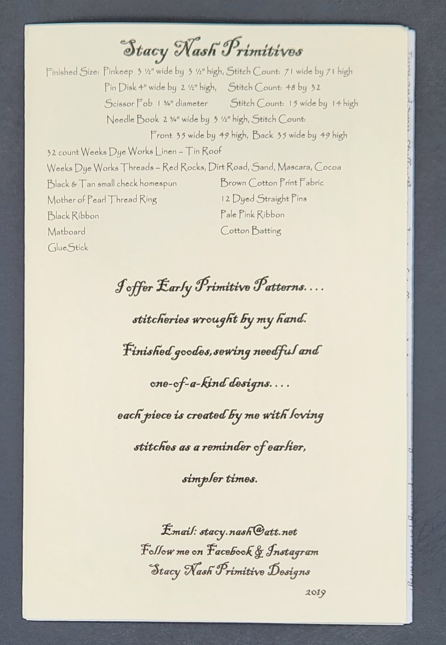 Farmhouse Sampler Pinkeep, Pin Disk Scissor Fob & Needle Book