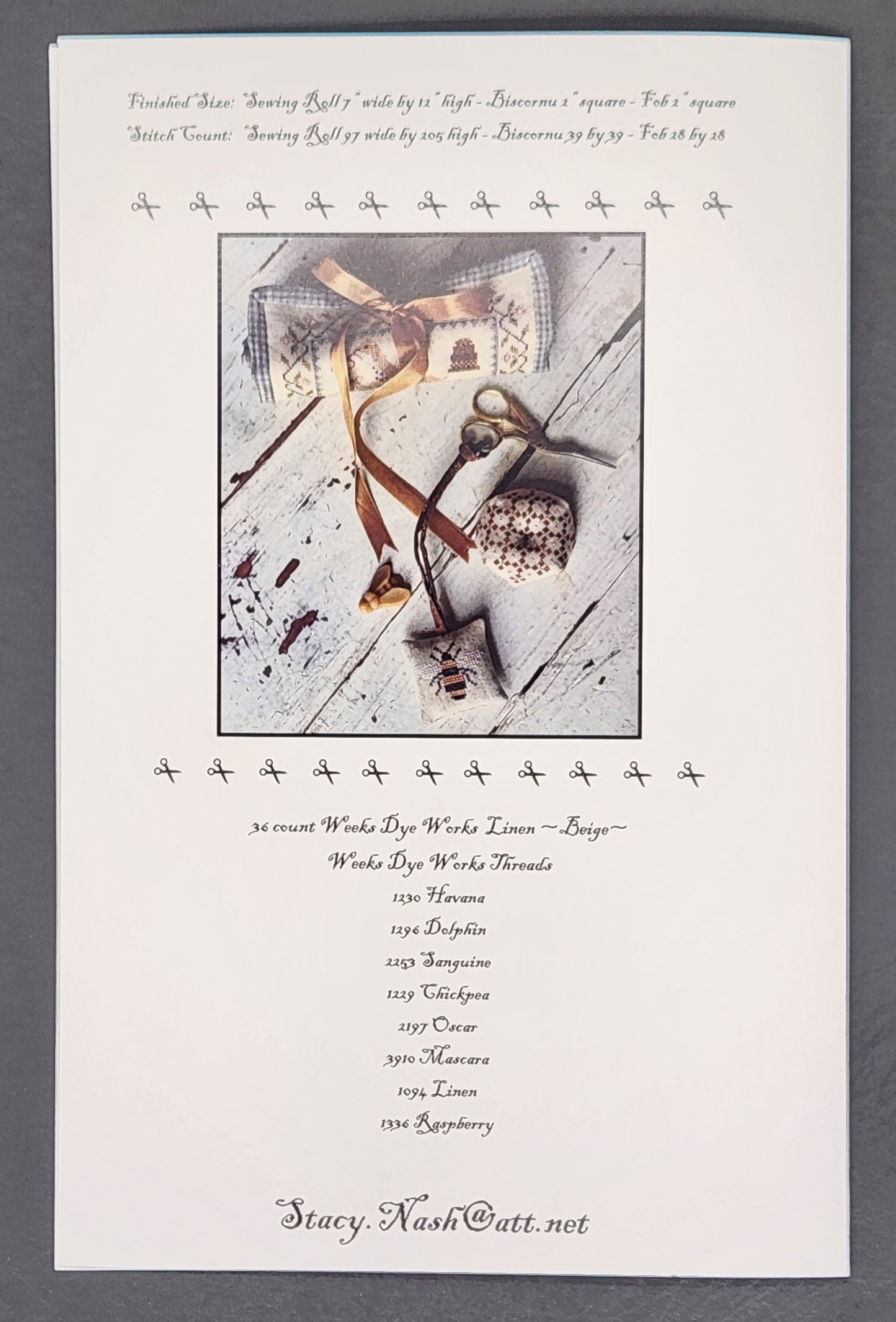 Bees & Birds Sewing Roll - Biscornu & Scissor Fob