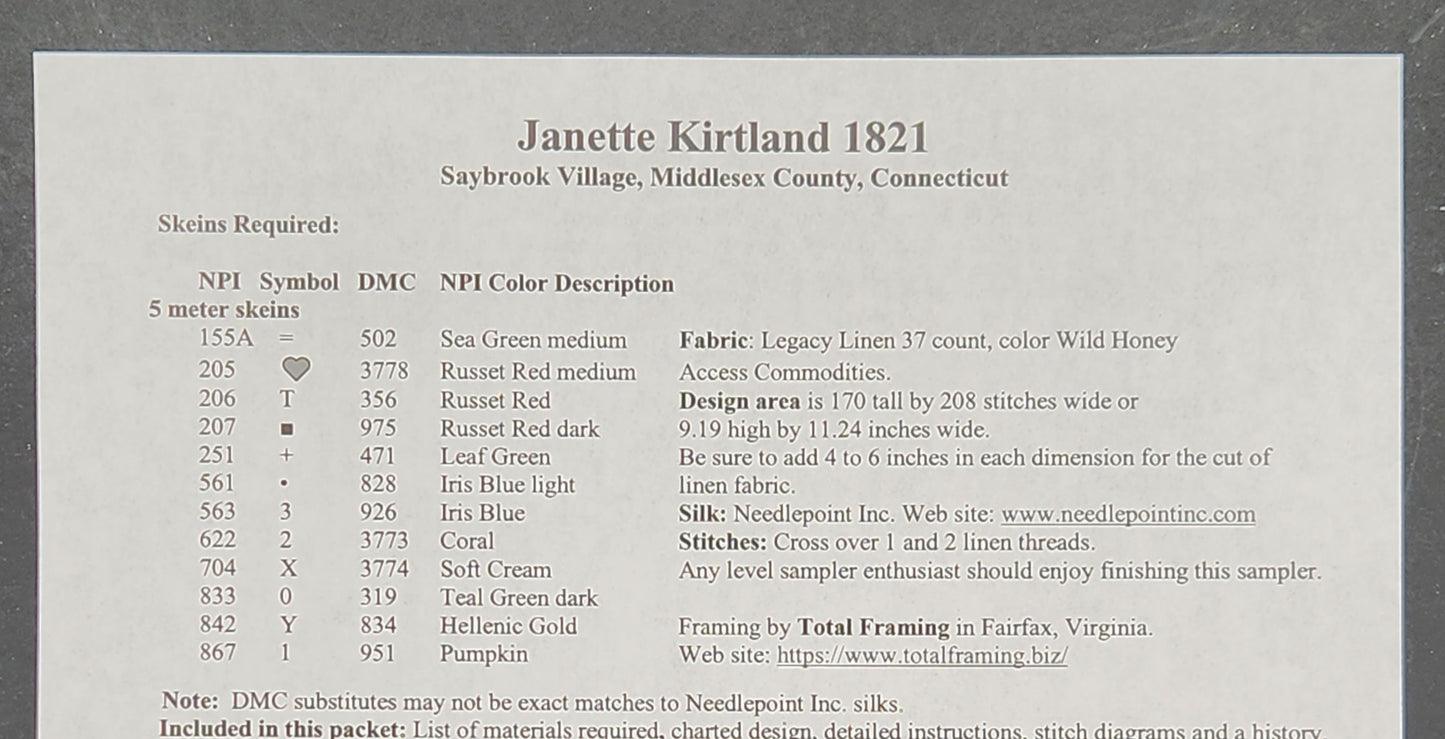 Janette Kirtland 1821