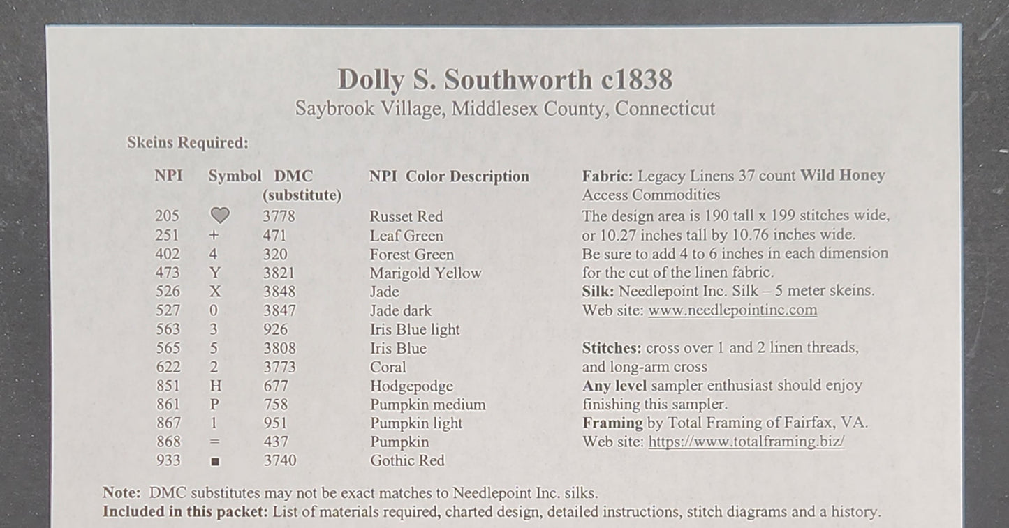 Dolly S. Southworth c1838