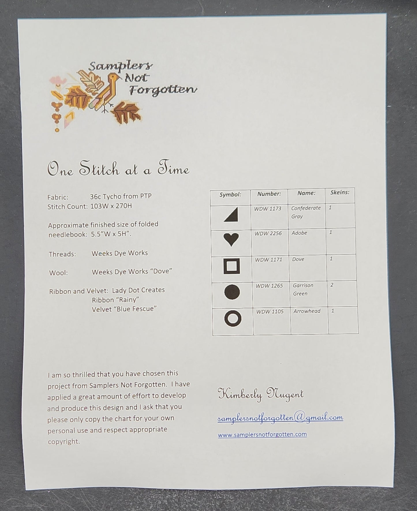 One Stitch at a Time