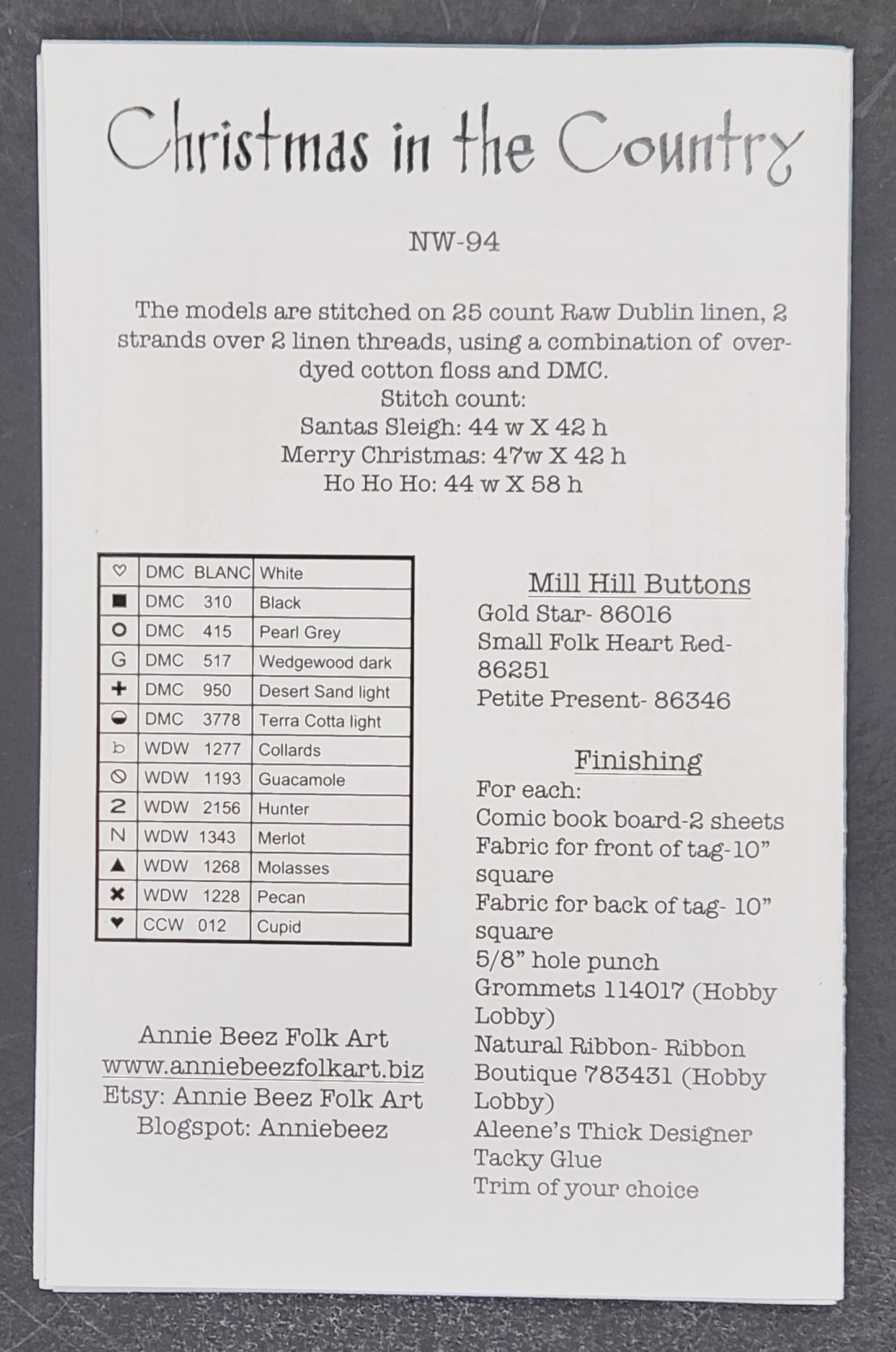 Christmas in the Country Gift Tag Ornaments