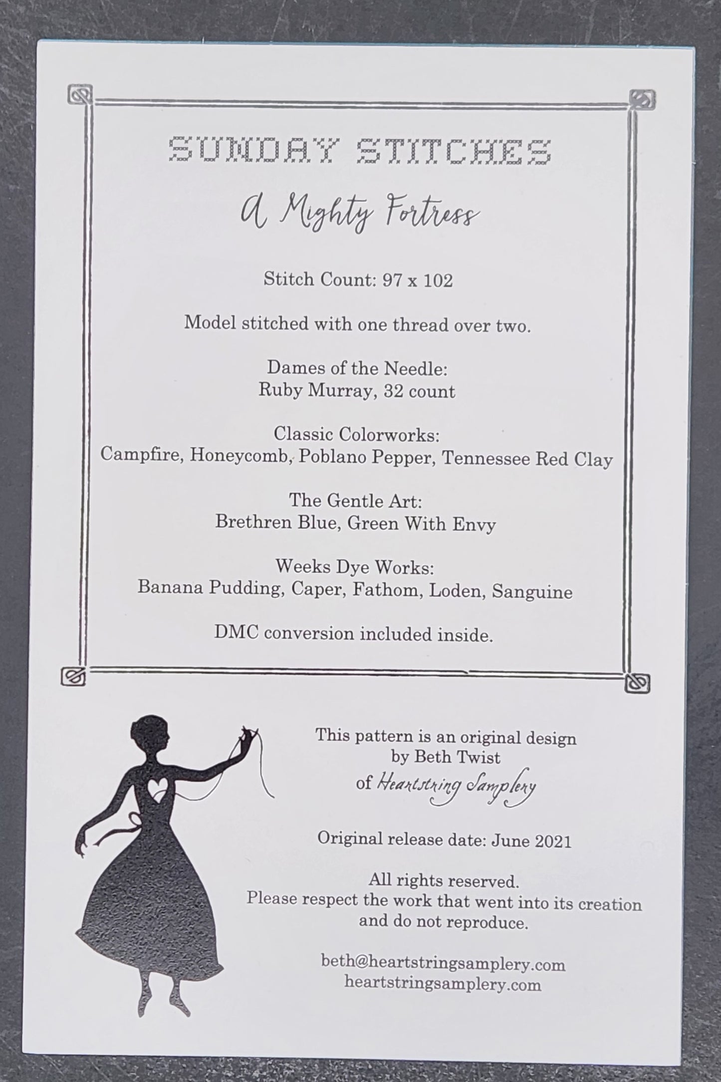 Sunday Stitches - A Mighty Fortress