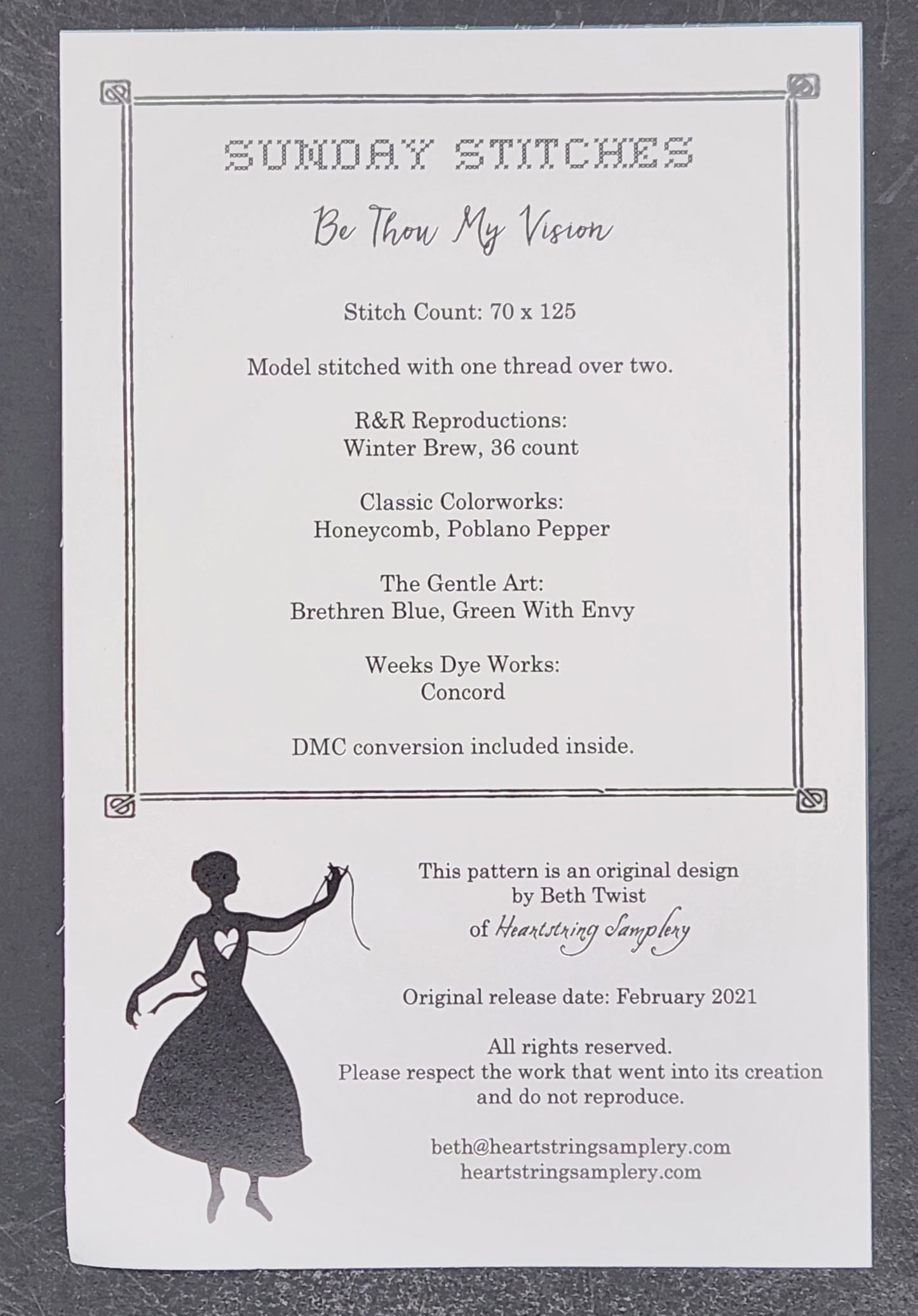 Sunday Stitches - Be Thou My Vision