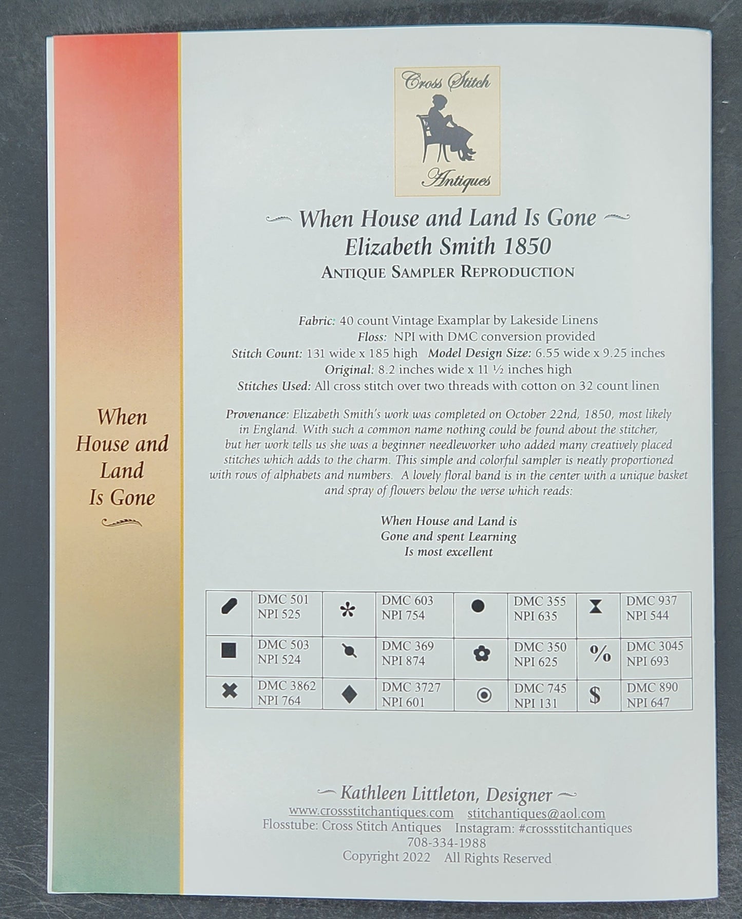 When House and Land Is Gone ~ Elizabeth Smith 1850