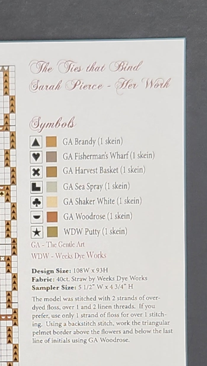 The Ties that Bind - Sarah Pierce - Her Work