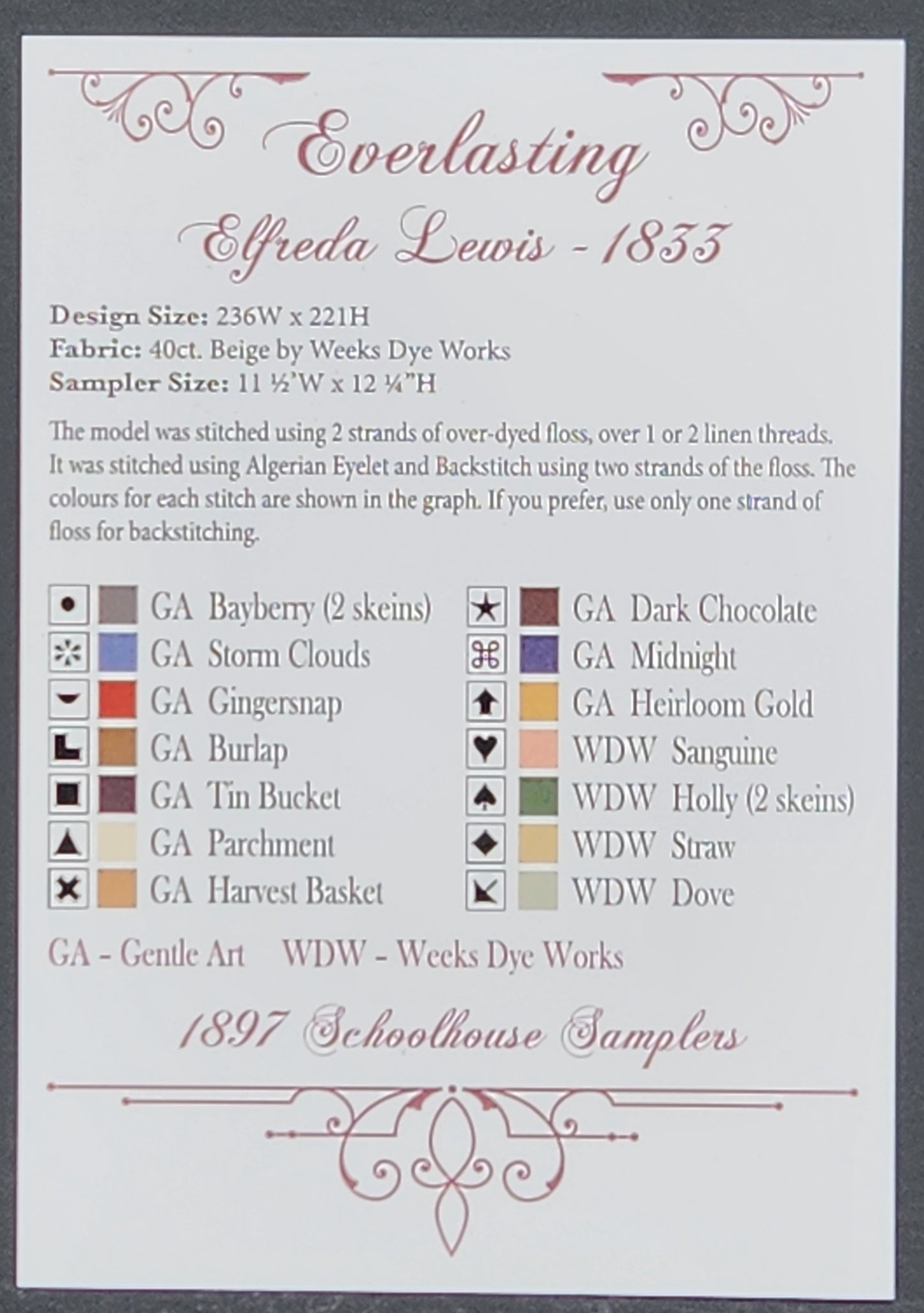 Everlasting ~ Elfreda Lewis - 1833