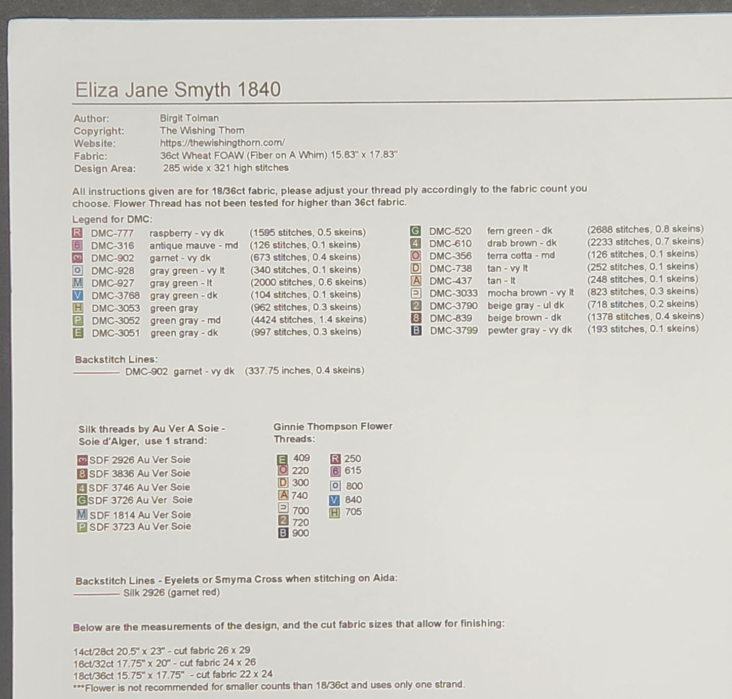 Eliza Jane Smyth 1840