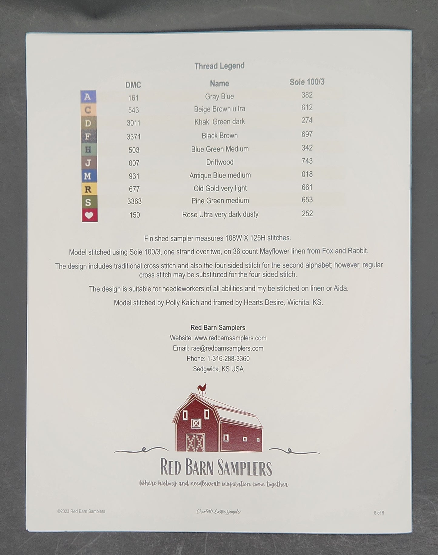 Charlotte Eastoe Sampler