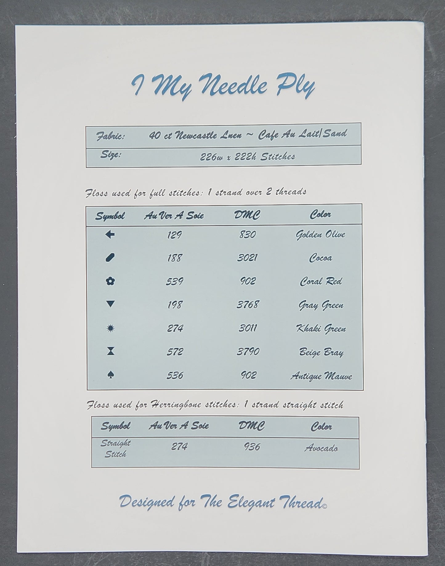 I My Needle Ply - A Red House Sampler