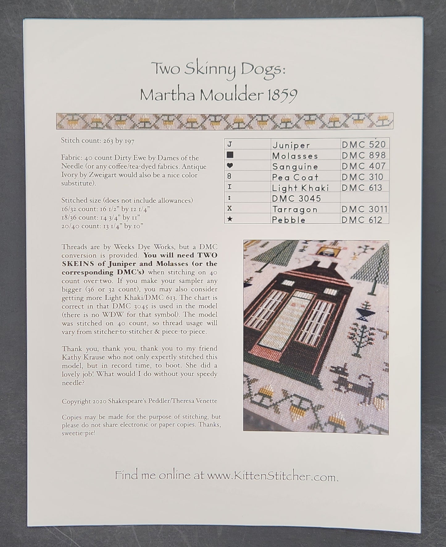 Two Skinny Dogs: Martha Moulder 1859