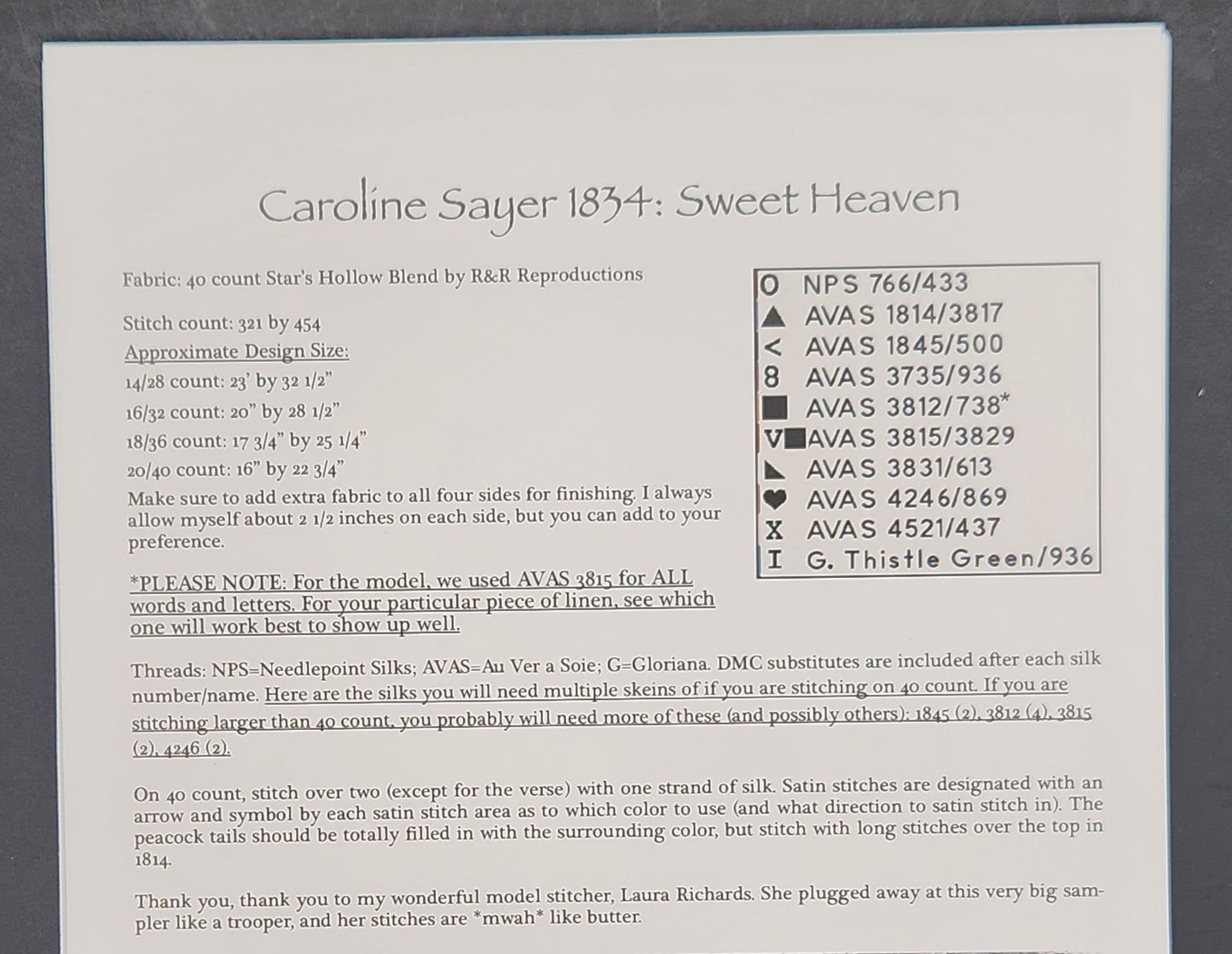 Caroline Sayer 1834: Sweet Heaven