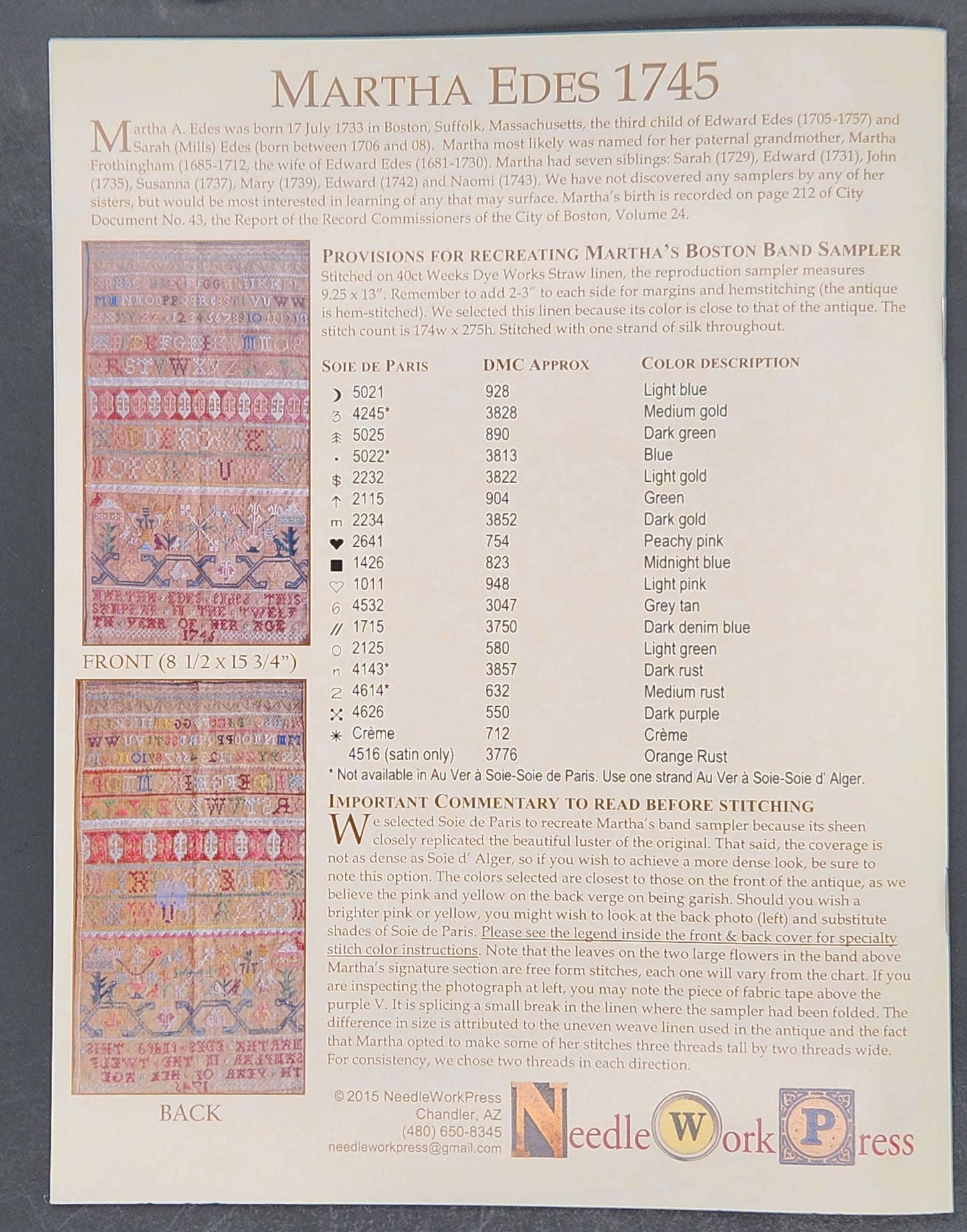 Martha Edes: 1745 Boston Band