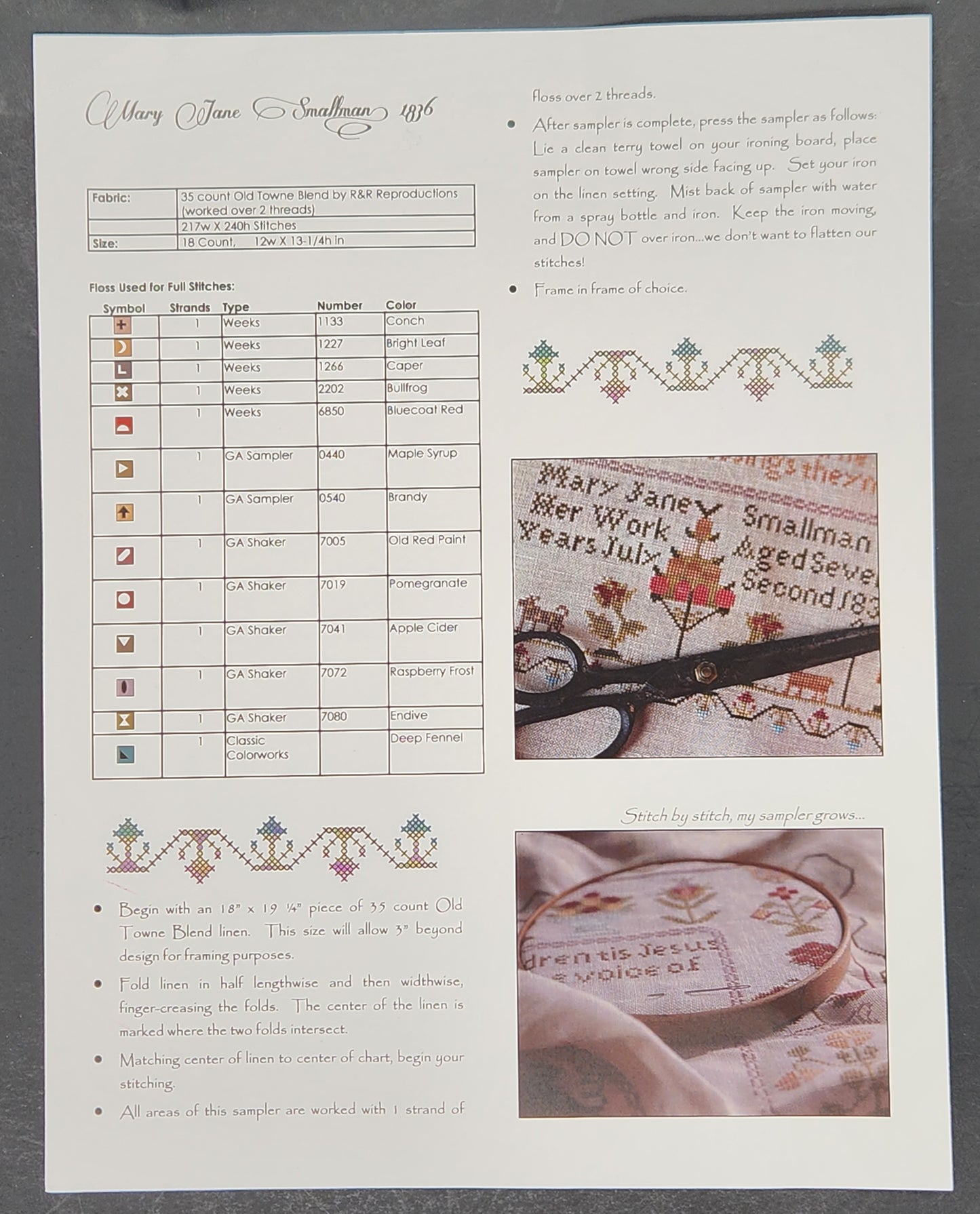 Mary Jane Smallman 1836