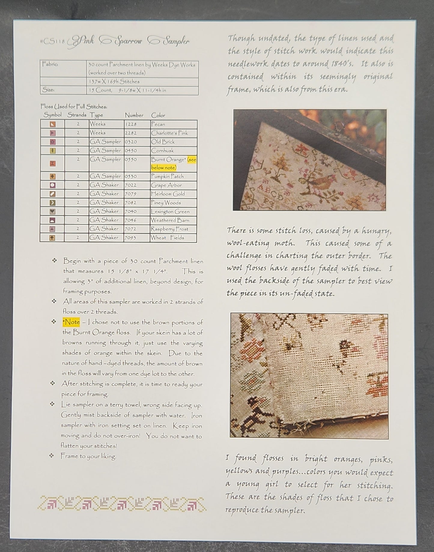 Pink Sparrow Sampler