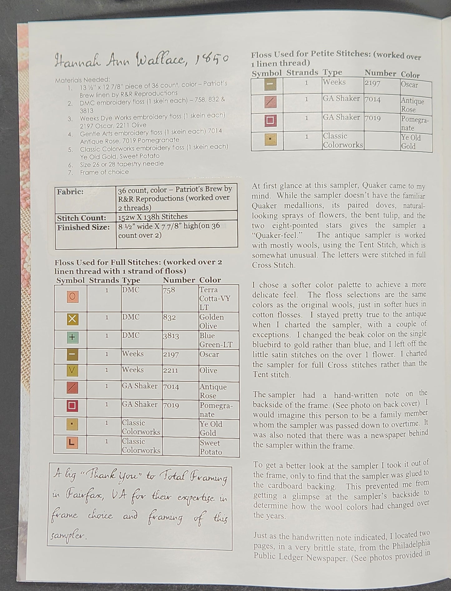 Hannah Ann Wallace, 1850