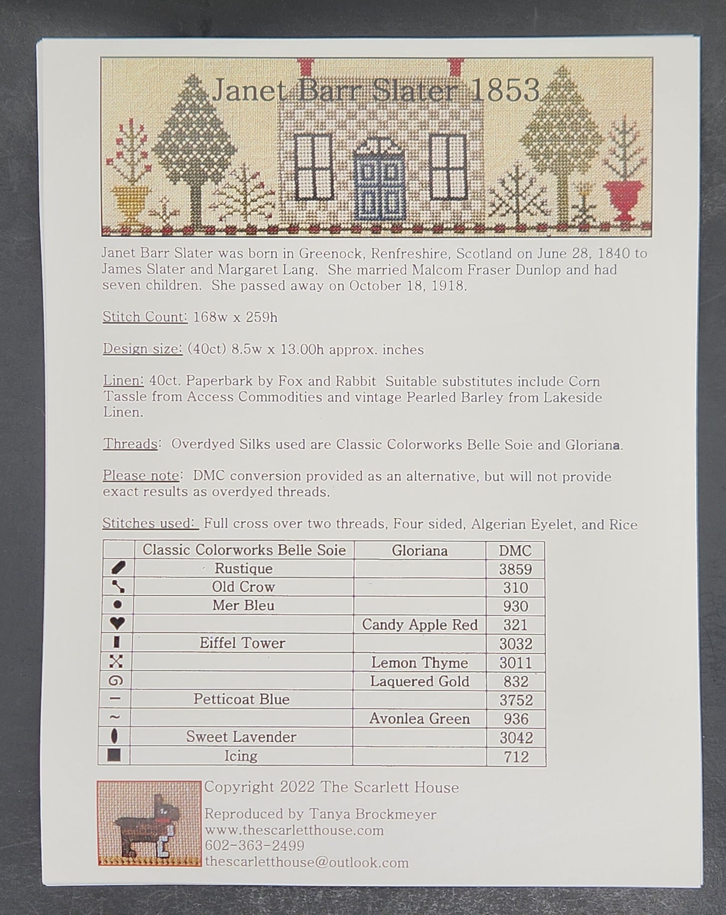 Janet Barr Slater 1853