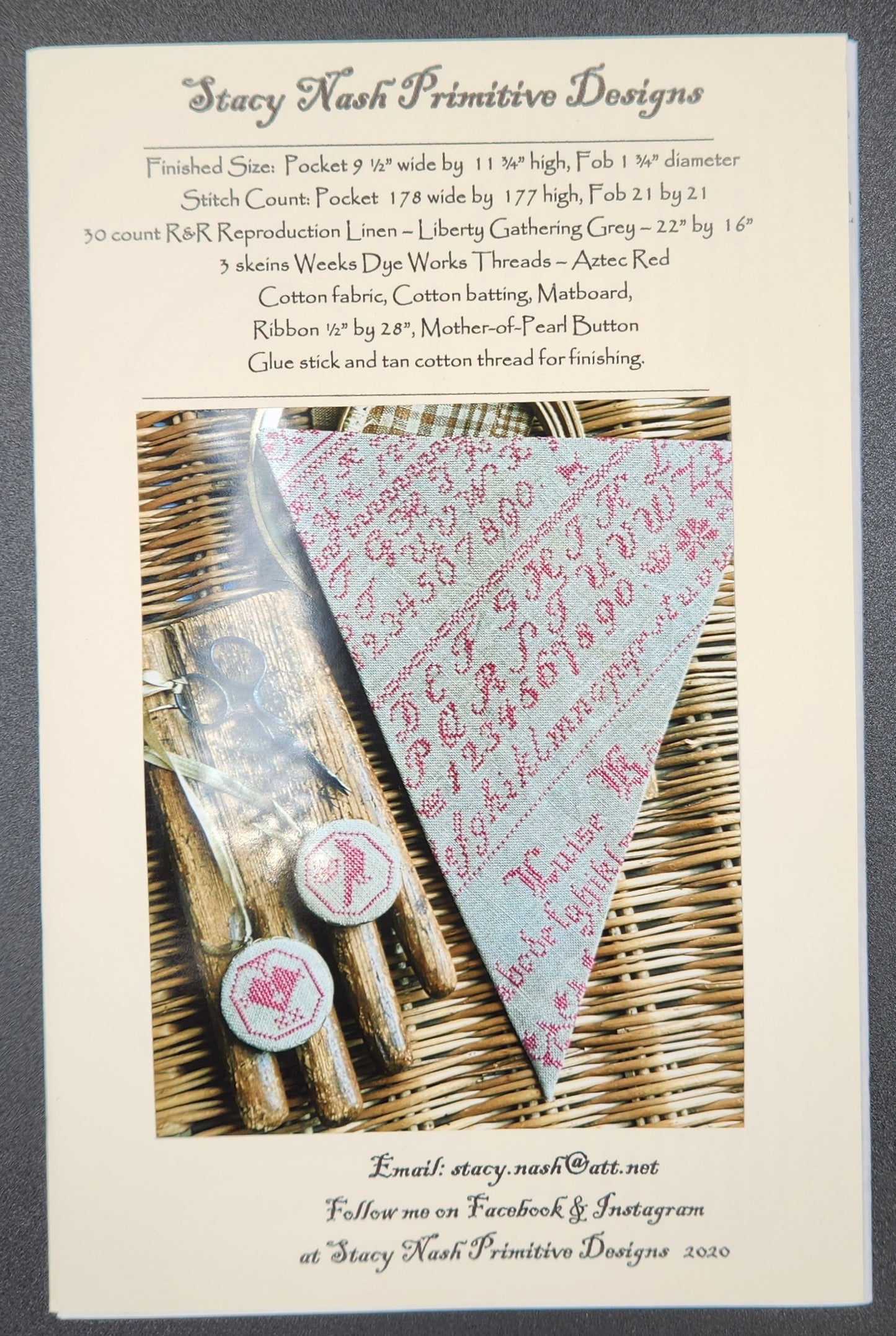 Luise Konig Redwork Sewing Packet & Fob