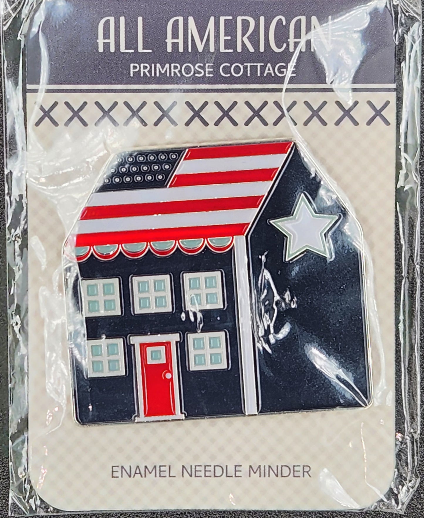 All American Enamel Needle Minder
