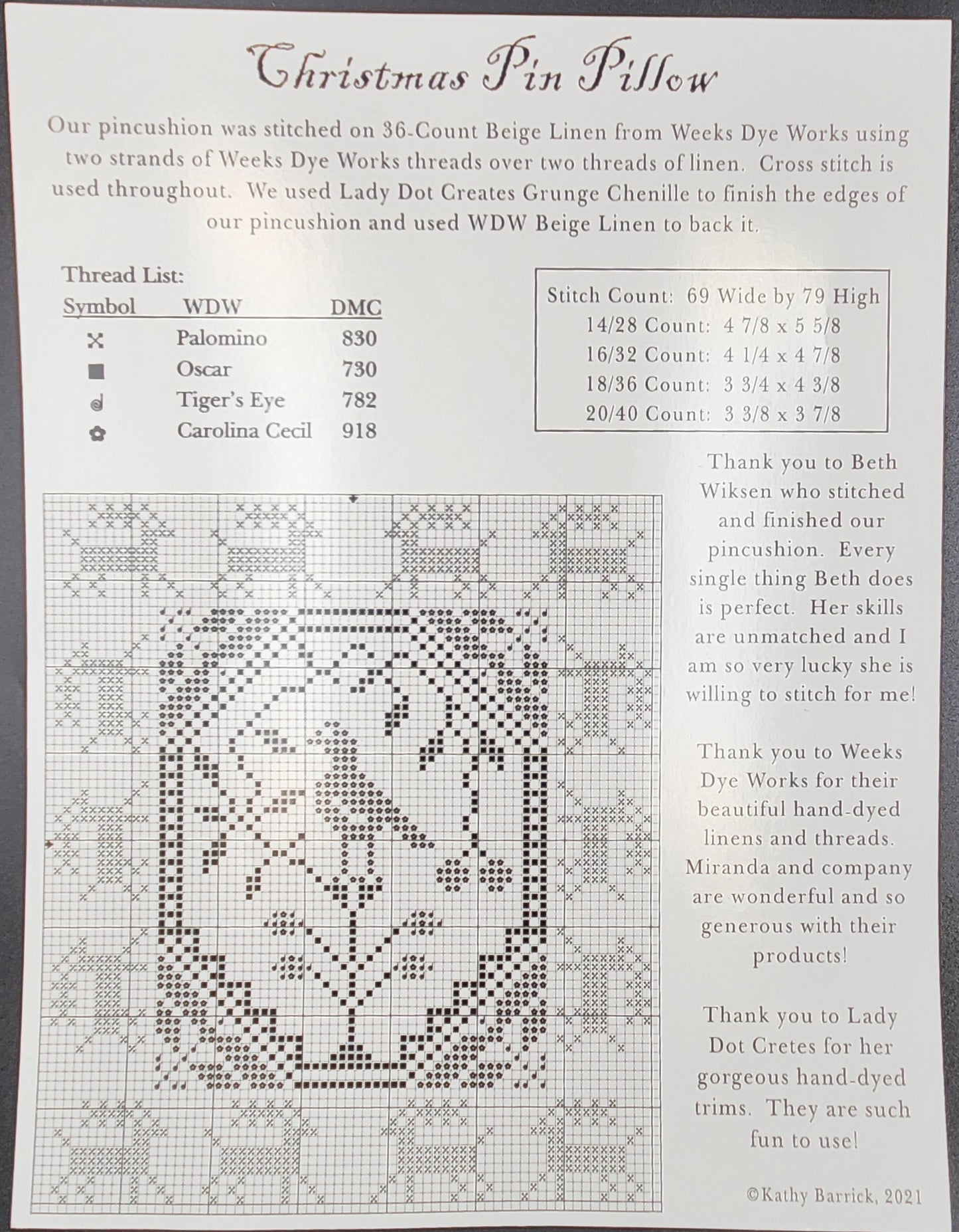 A Christmas Pin Pillow