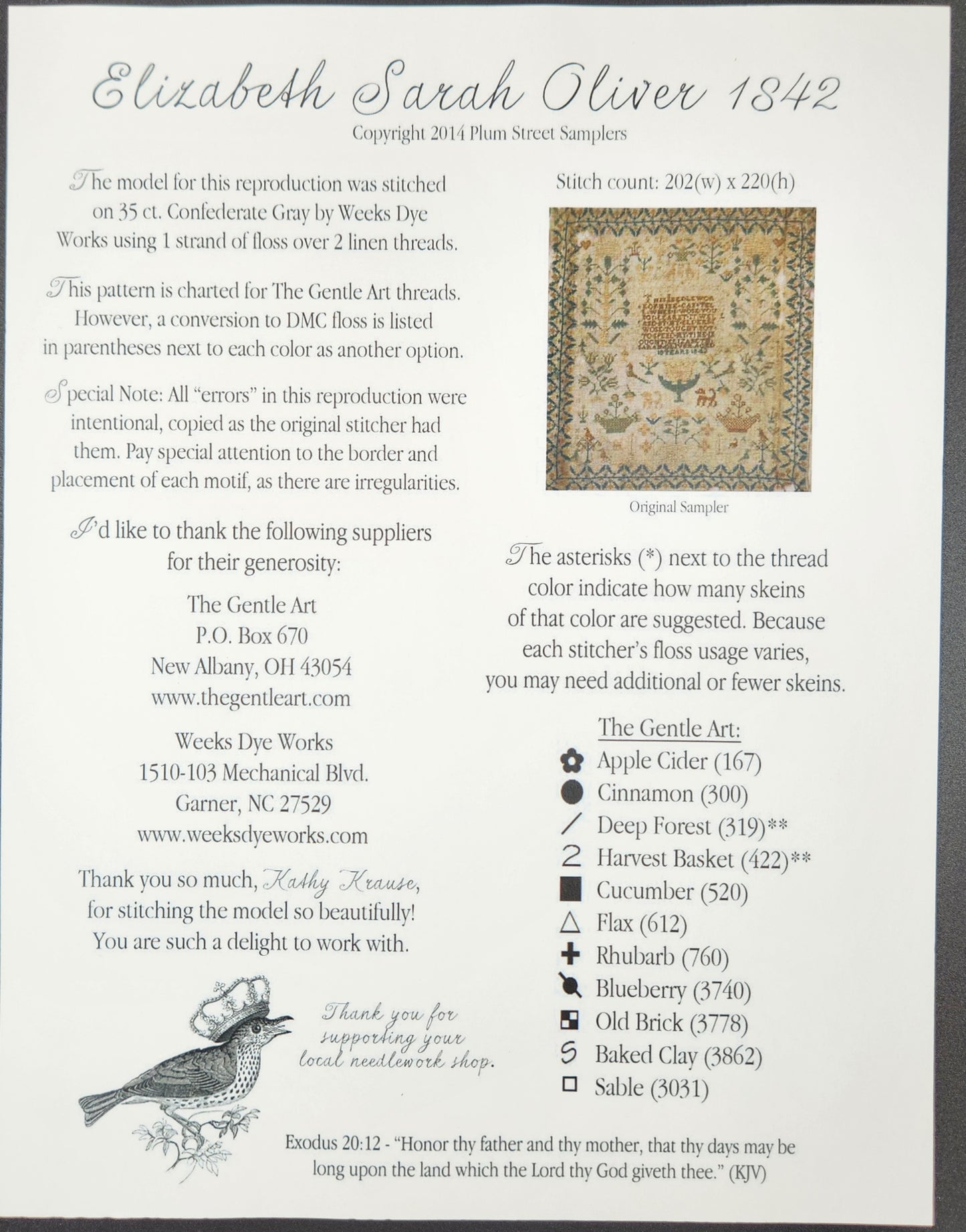 Elizabeth Sarah Oliver 1842