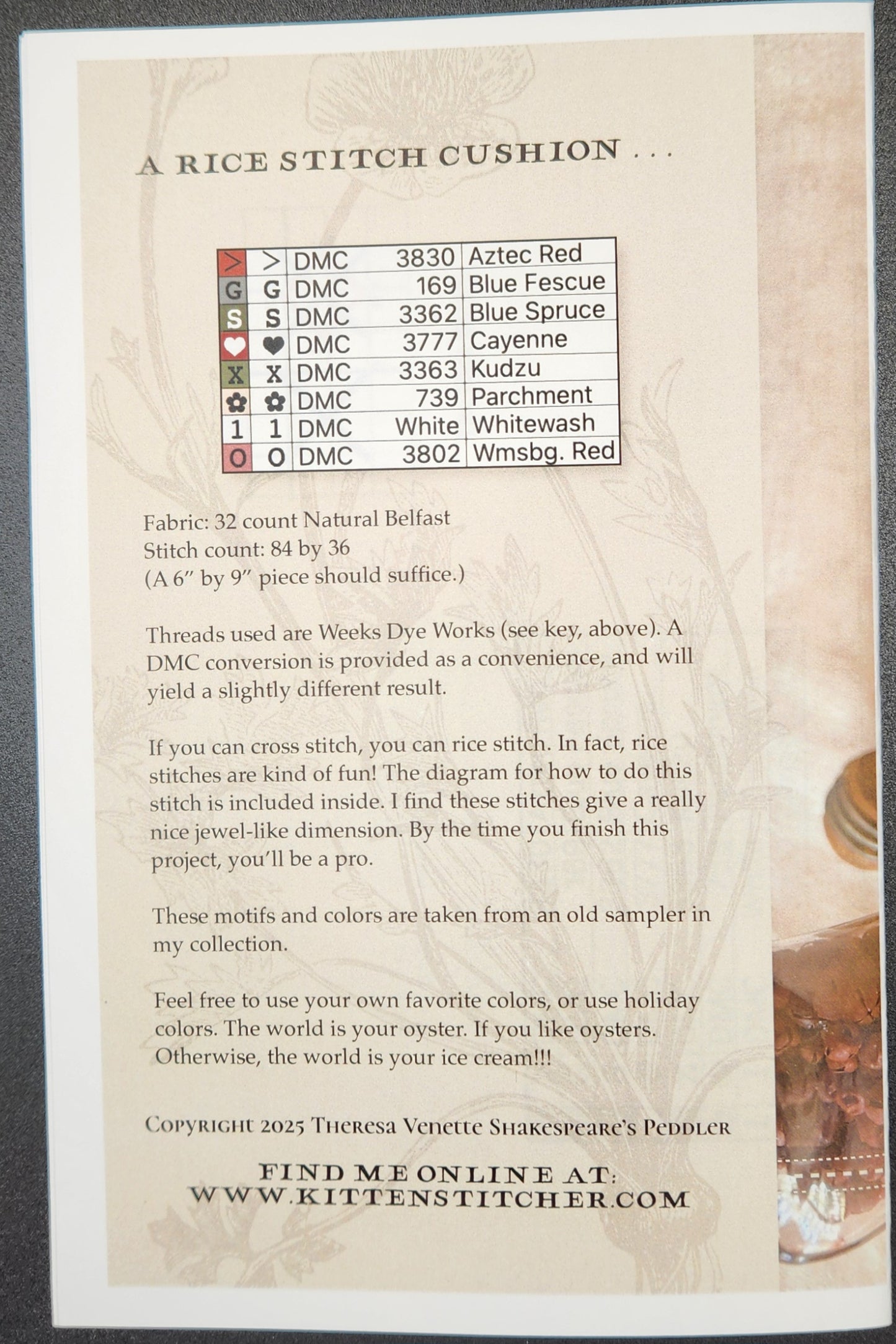 A Rice Stitch Cushion