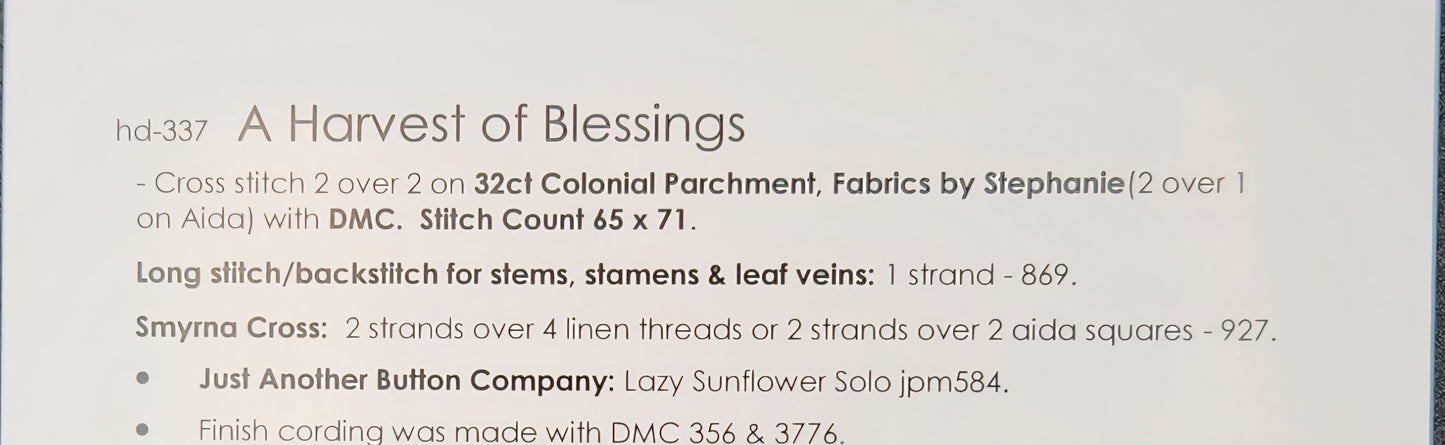 A Harvest of Blessings