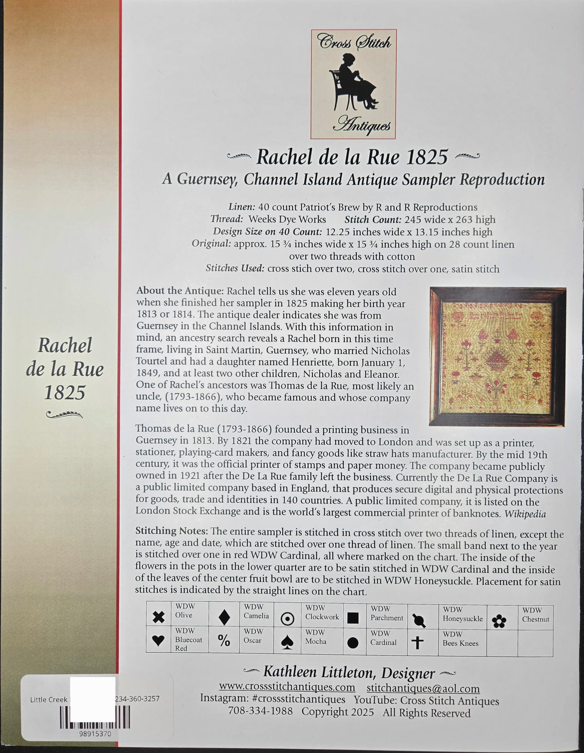 Rachel de la Rue 1825
