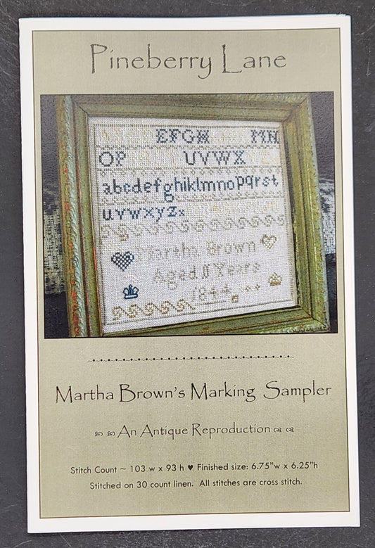 Martha Brown's Marking Sampler