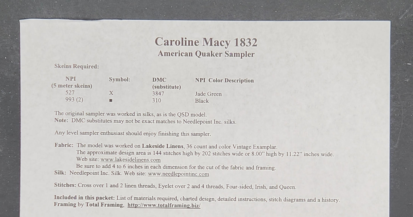 Caroline Macy 1832