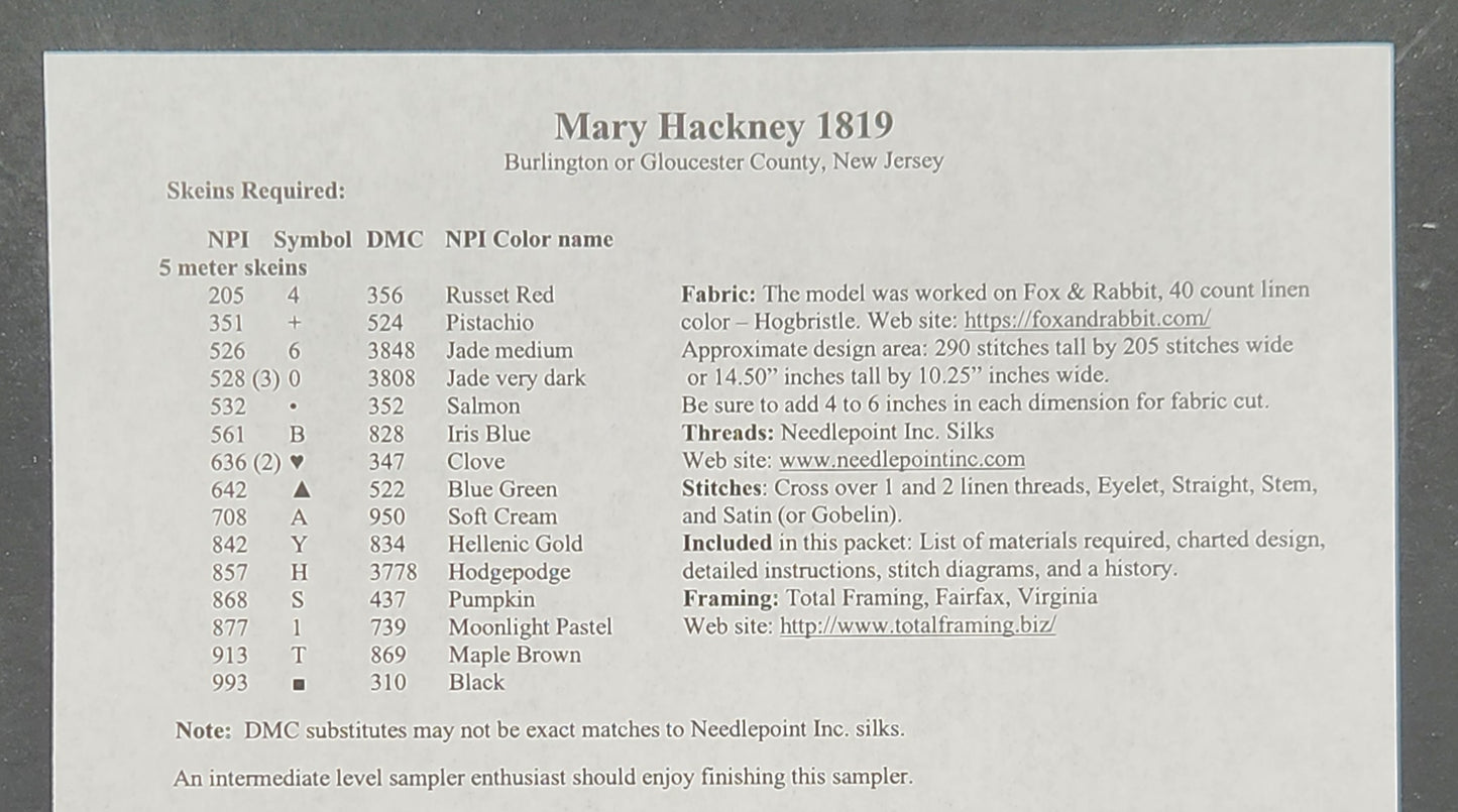 Mary Hackney 1819