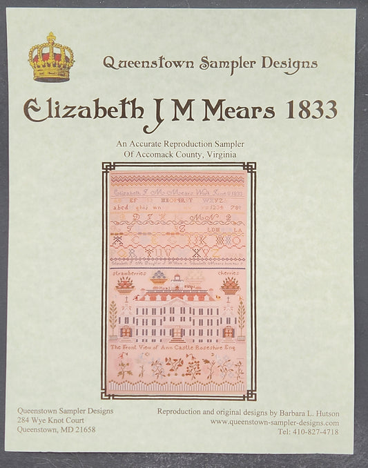 Elizabeth J M Mears 1833