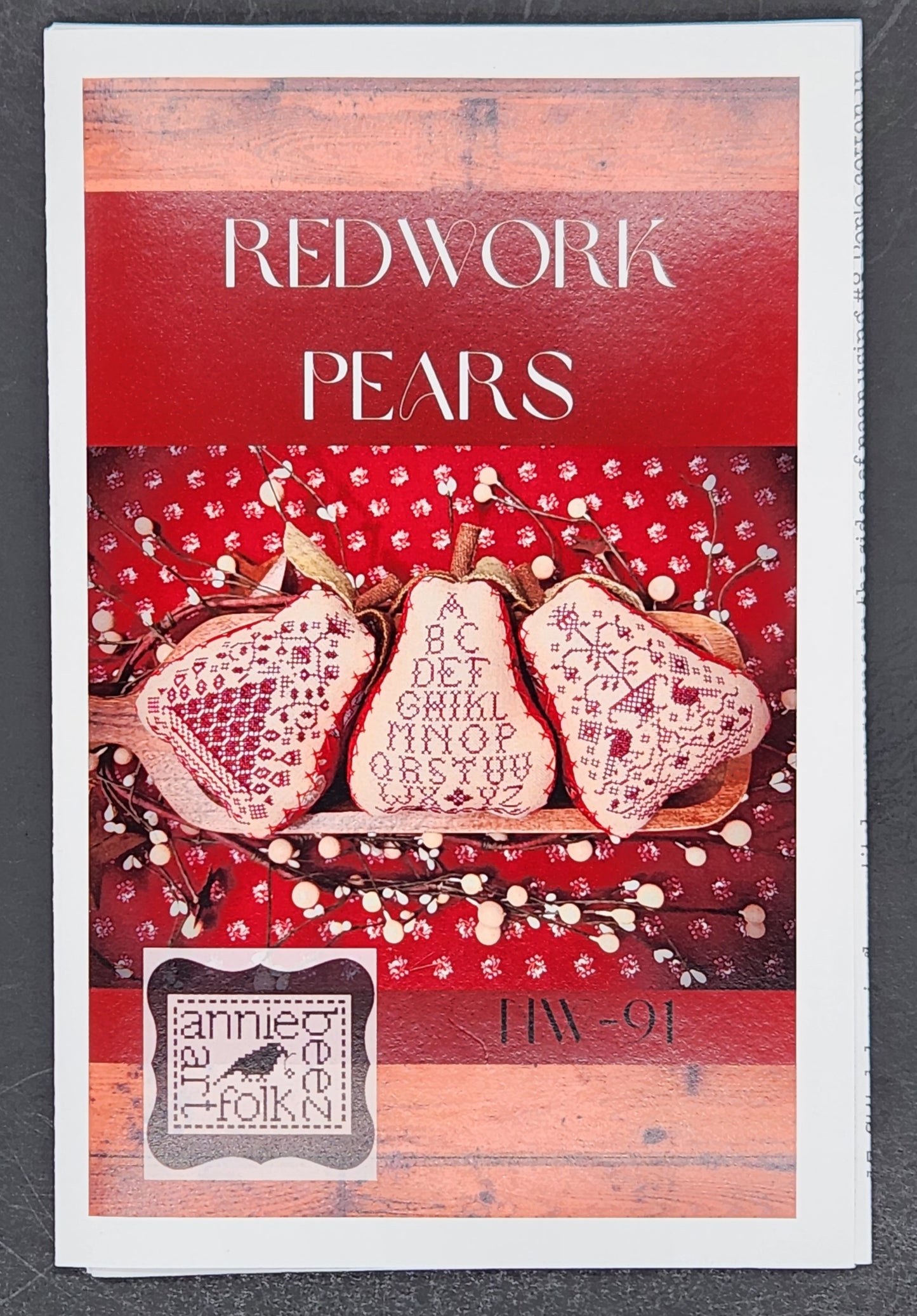 Redwork Pears