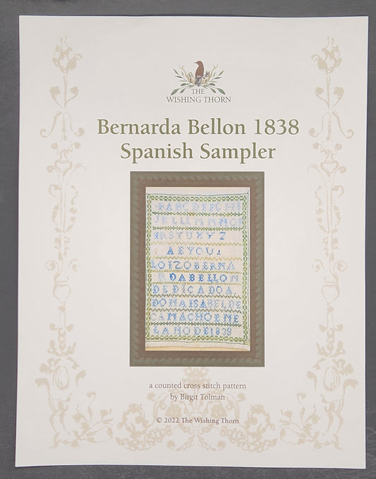 Bernarda Bellon 1838 Spanish Sampler