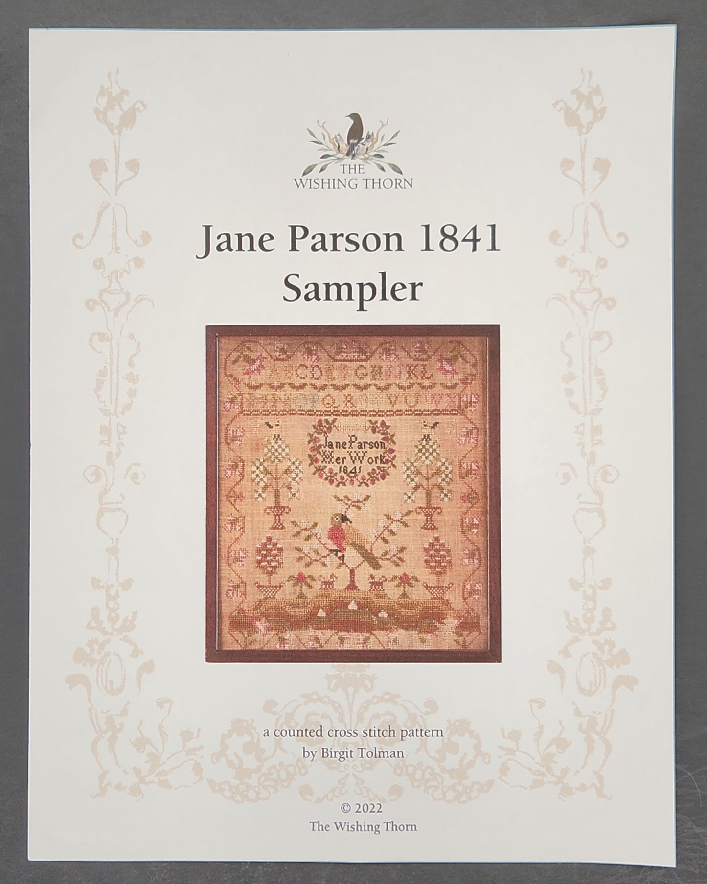 Jane Parson 1841 Sampler