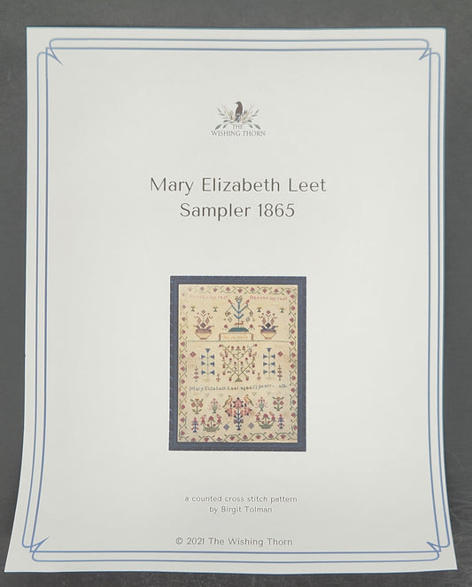 Mary Elizabeth Leet Sampler 1865