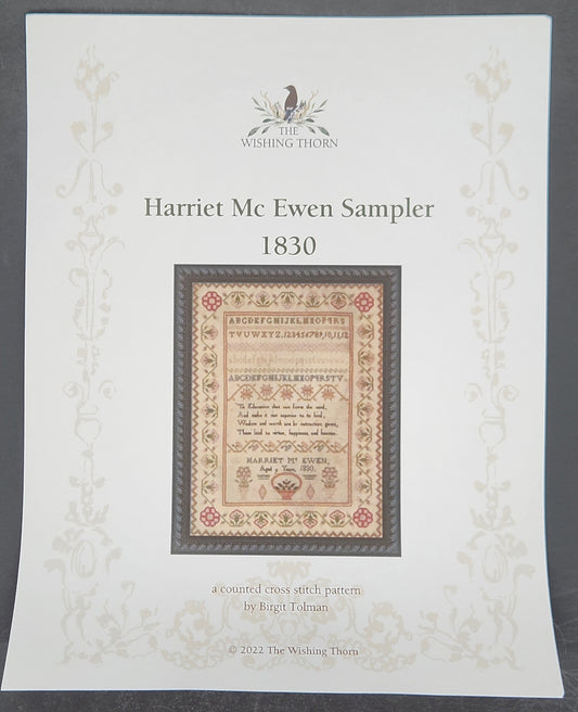 Harriet Mc Ewen Sampler 1830