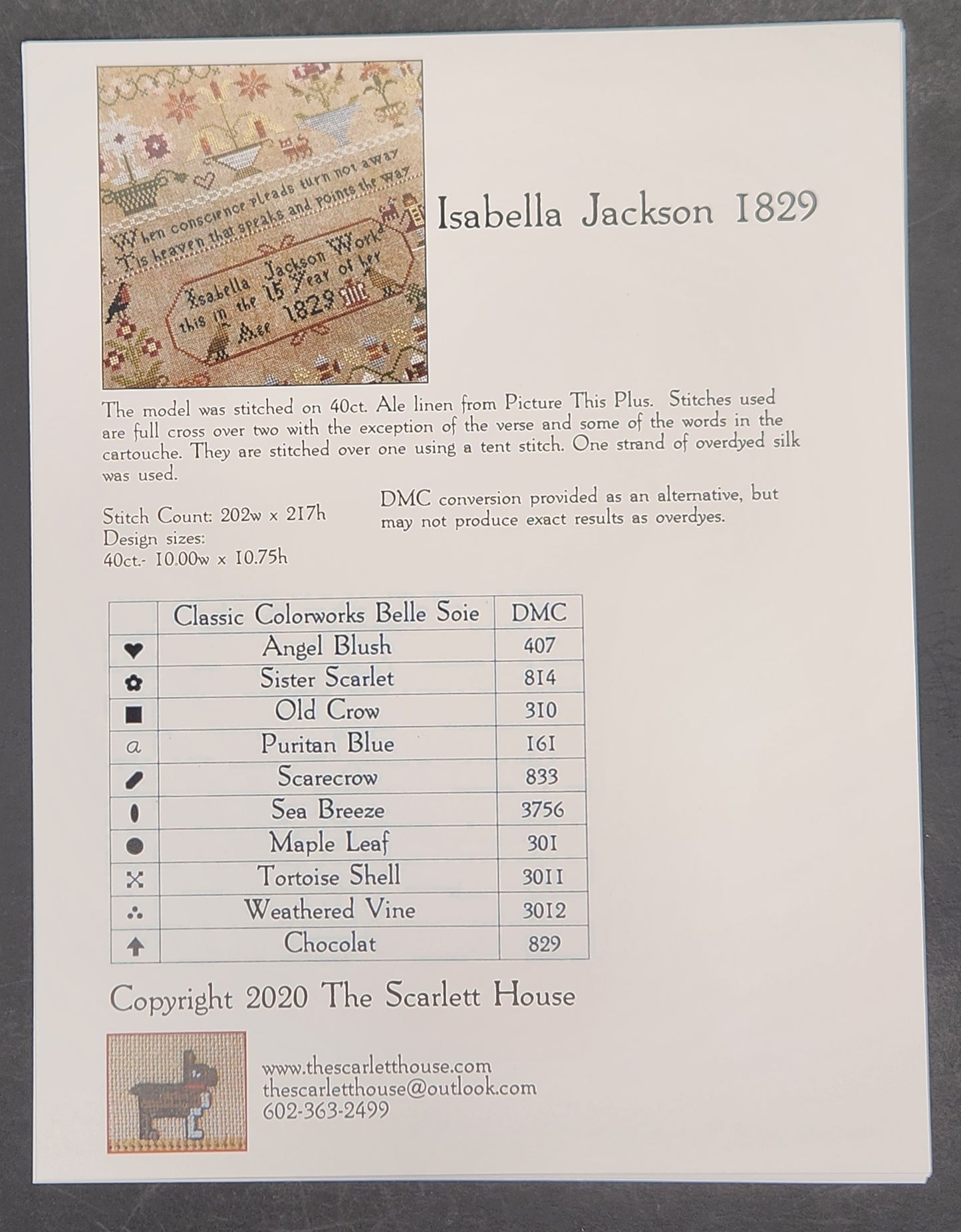 Isabella Jackson 1829