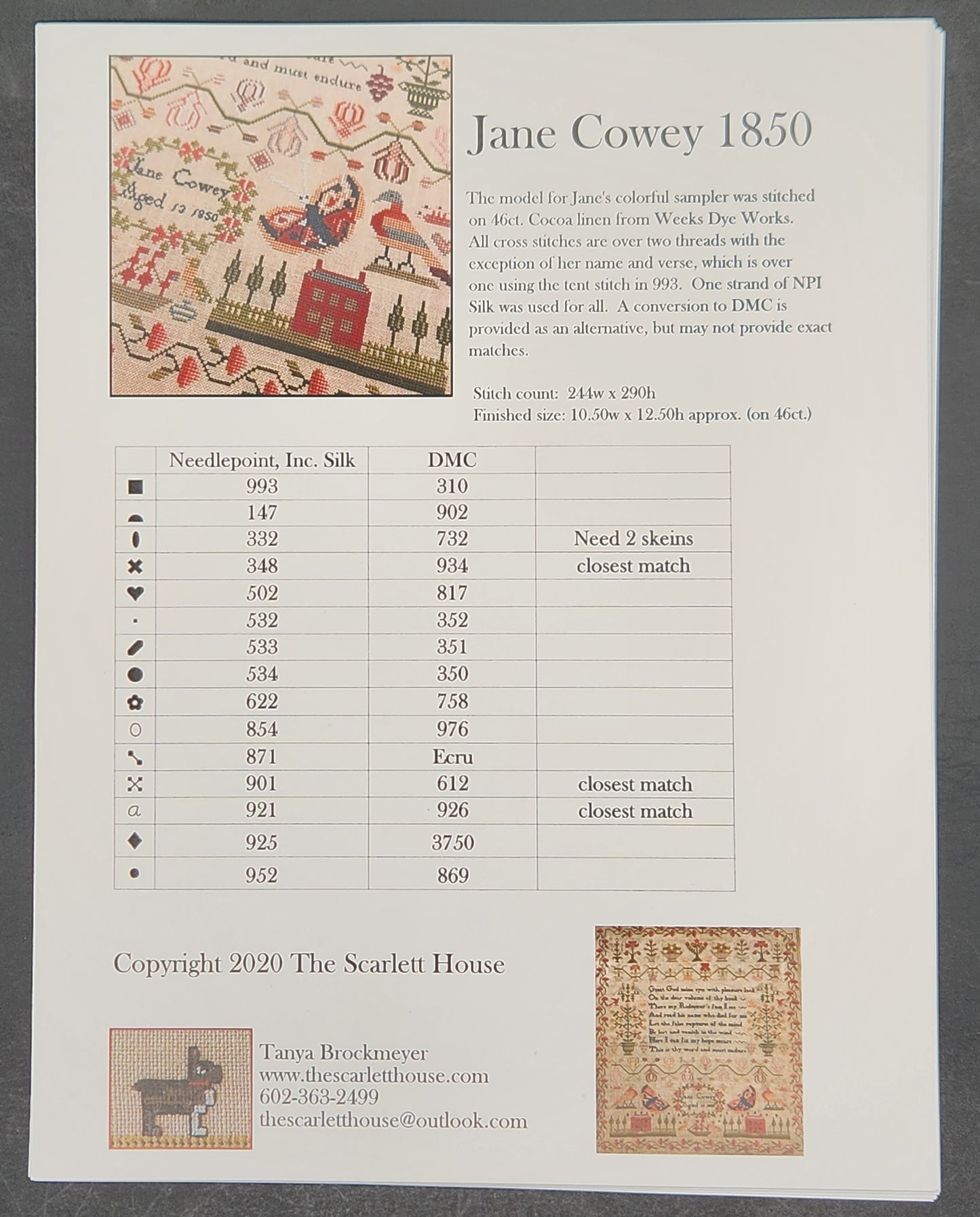 Jane Cowey 1850