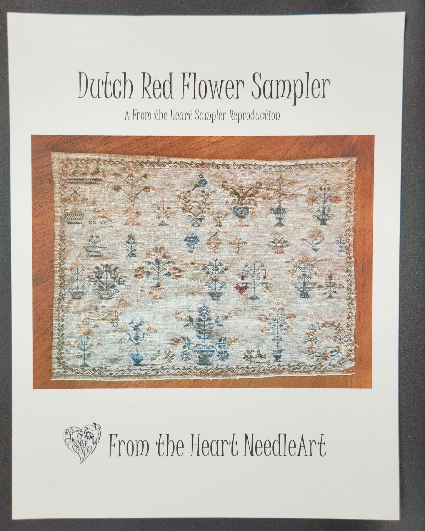 Dutch Red Flower Sampler