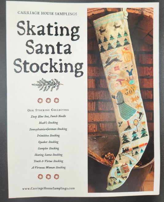 Skating Santa Stocking