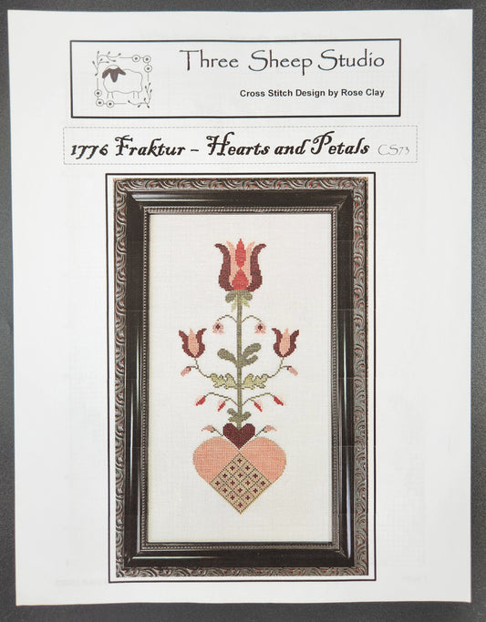 1776 Fraktur - Hearts and Petals