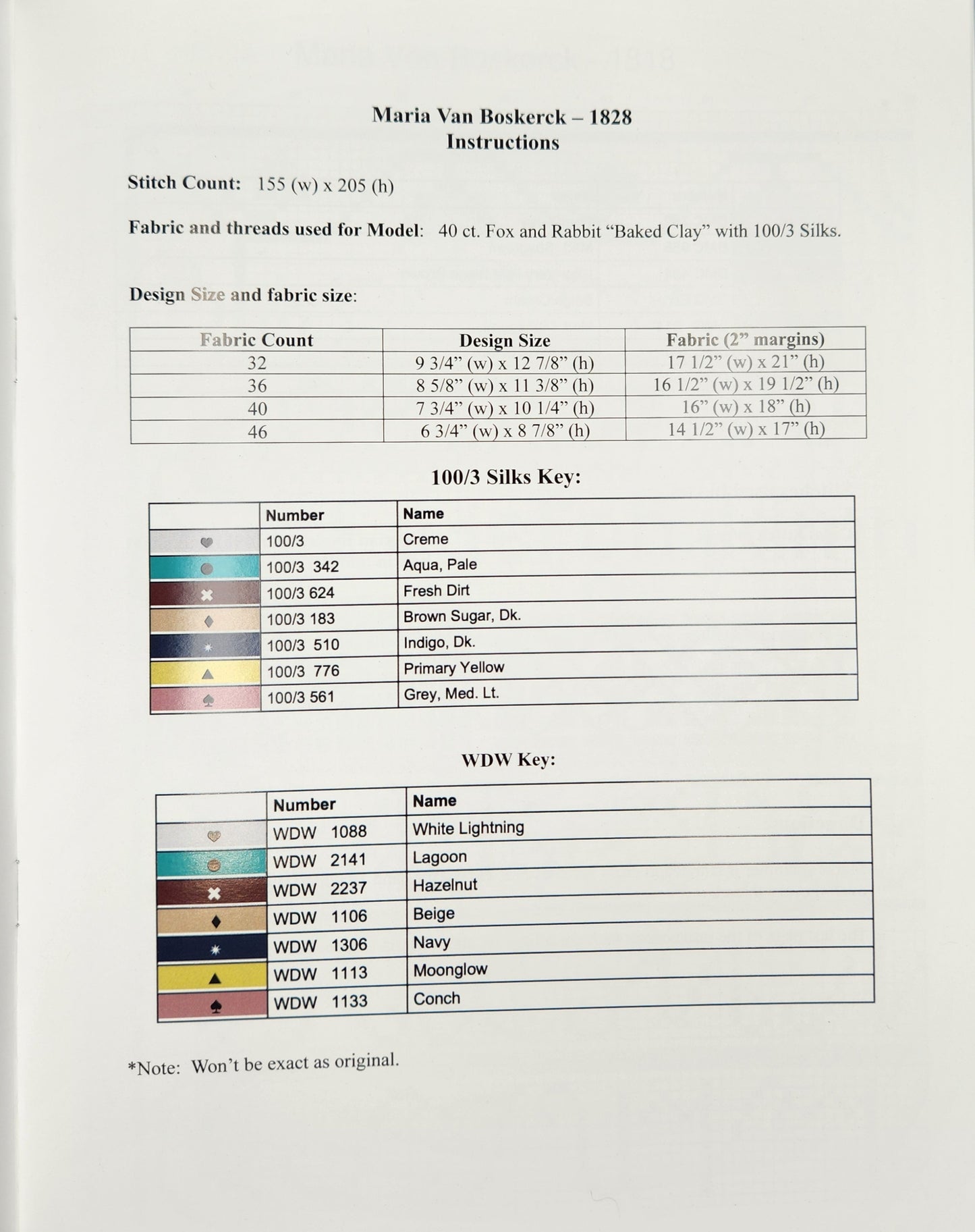 Maria Van Boskerck - 1828