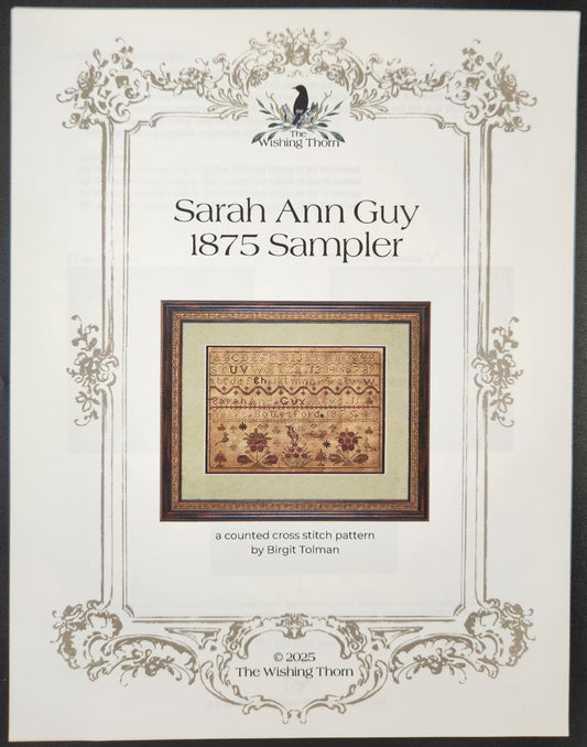 Sarah Ann Guy 1875 Sampler