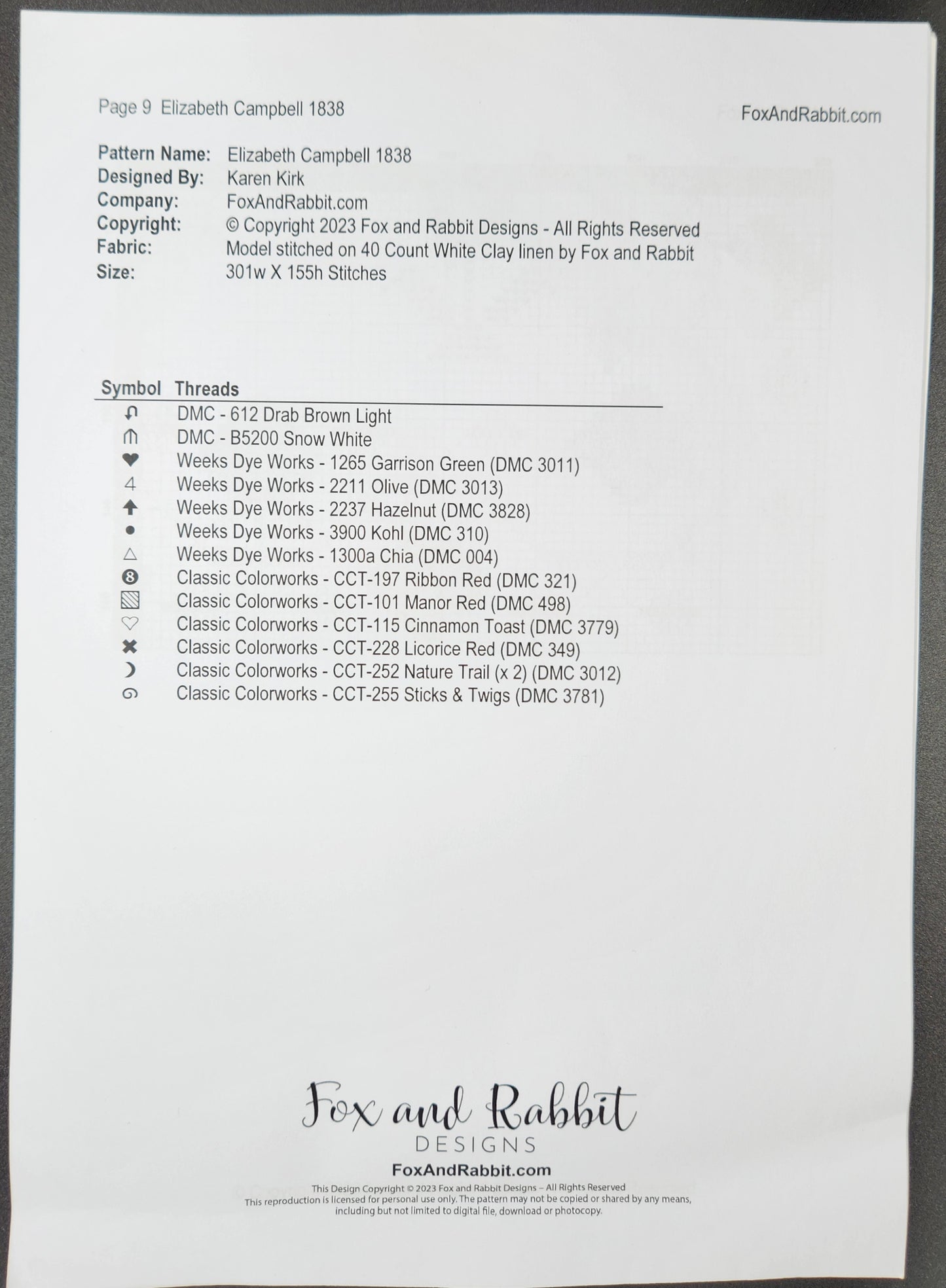 Elizabeth Campbell 1838