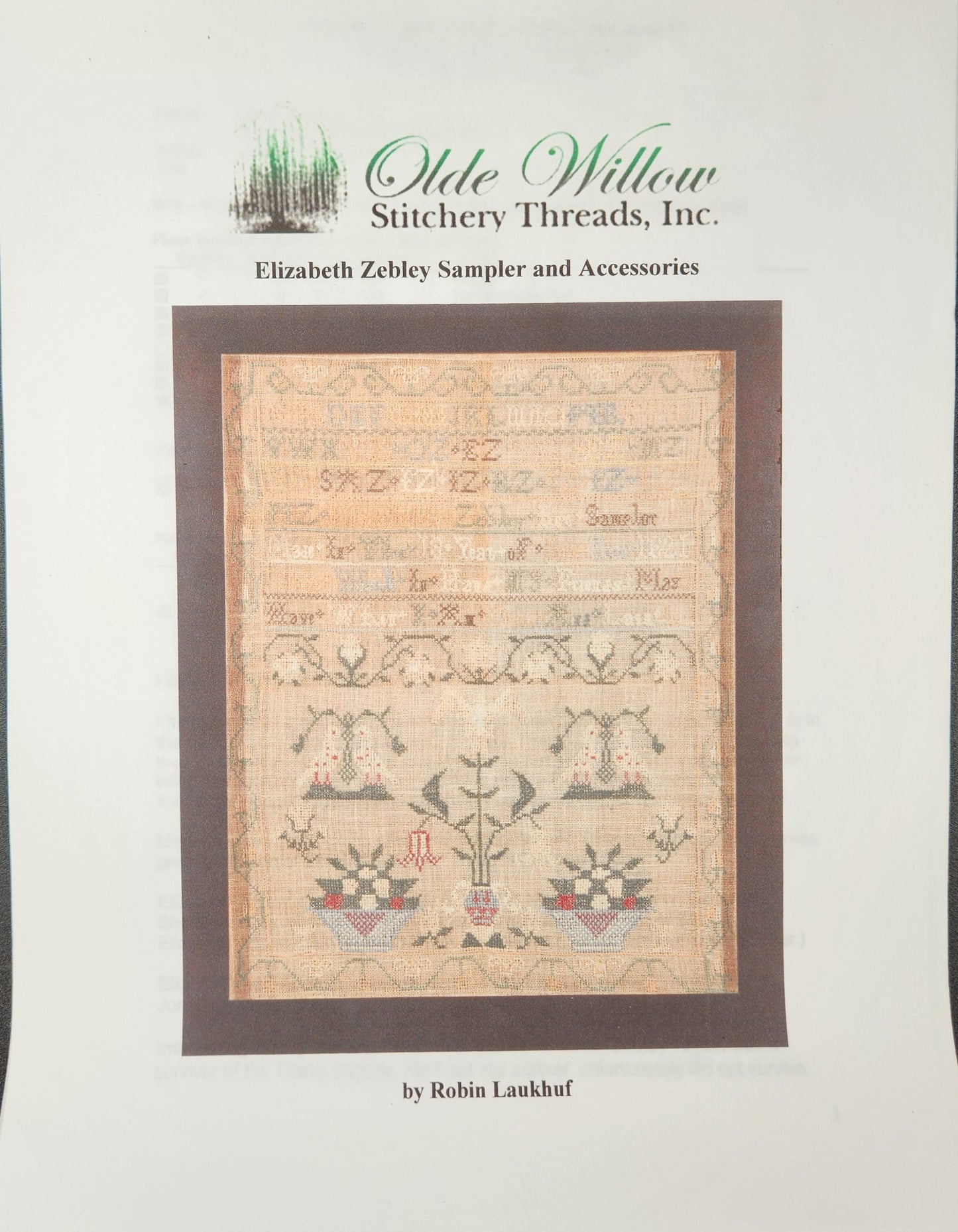 Elizabeth Zebley Sampler and Accessories