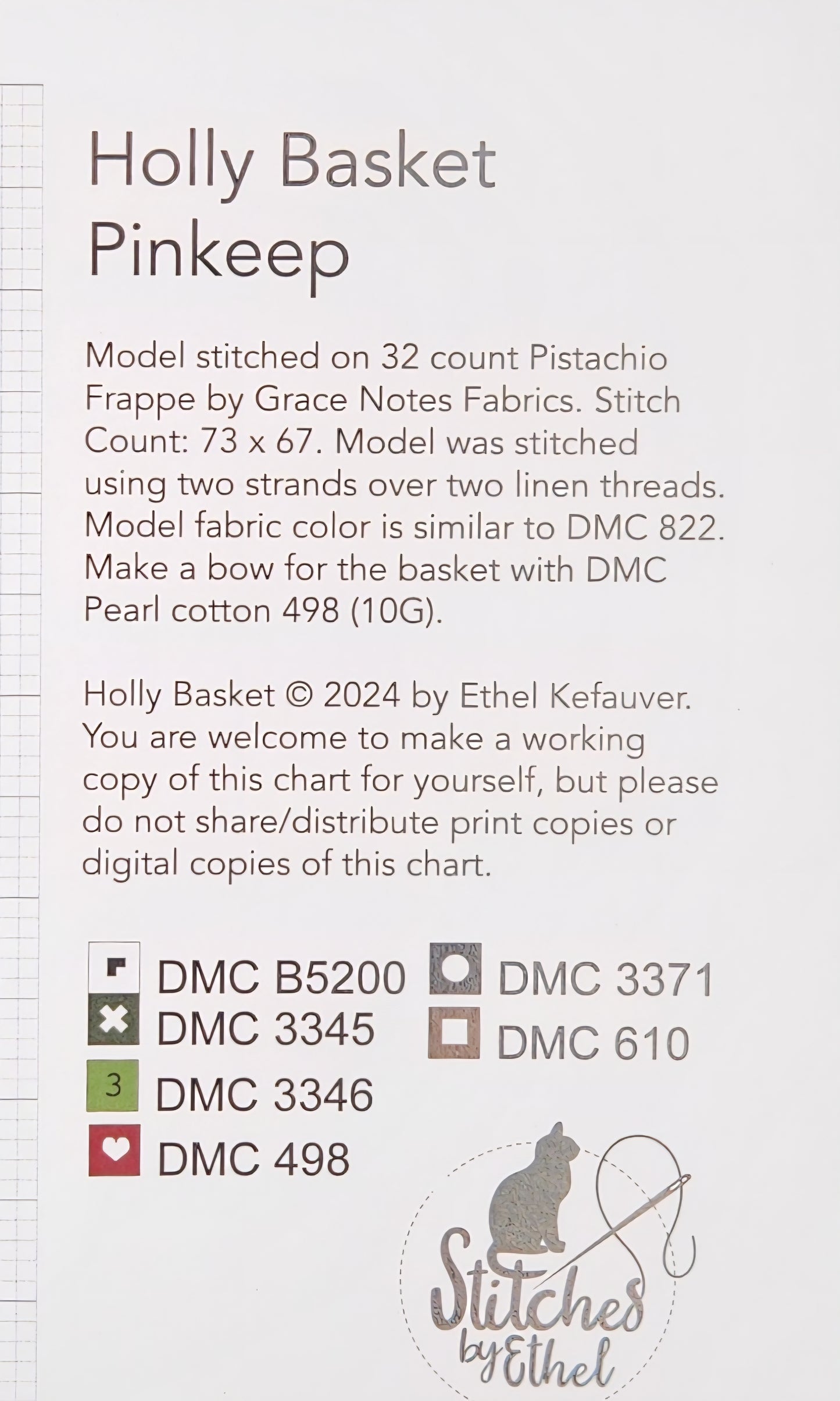 Holly Basket Pinkeep